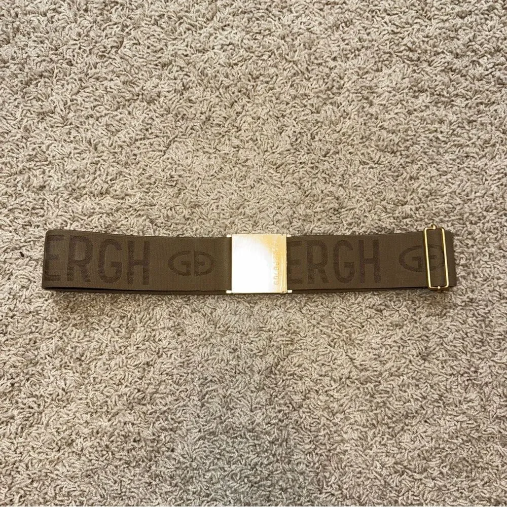 Goldbergh Ski Belt Logo Marmottes Tan Gold Metallic for Ski Pants, ski suit